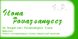 ilona povazsanyecz business card